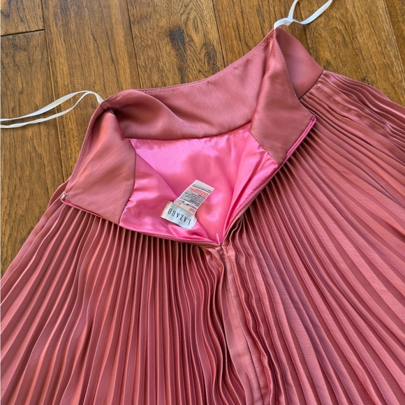 Lazaro plated skirt size 4 beautiful peach fuzz silk skirt - Picture 12 of 13